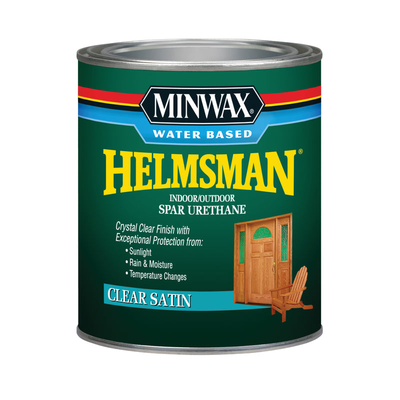 Minwax Helmsman Satin Clear Water-Based Spar Urethane 1 qt