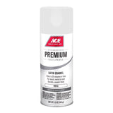 Ace Premium Satin White Paint + Primer Enamel Spray 12 oz, Pack of 6