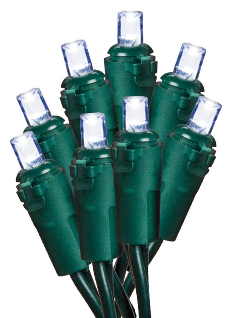 Hometown Holidays U15E302B Light Set, Christmas, 120 V, 4.8 W, 70-Lamp, LED, Cool White, 25000 hr Average Life