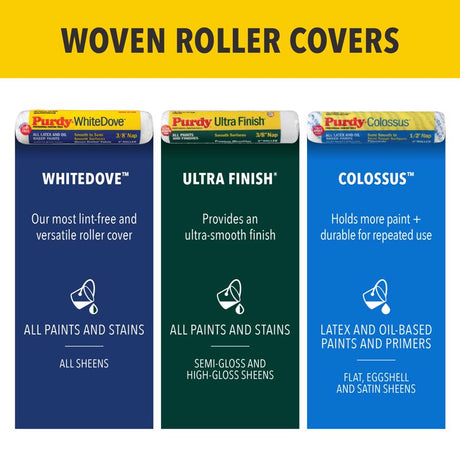Purdy Colossus Polyamide Fabric 9 in. W X 1 in. Paint Roller Cover 1 pk