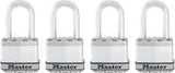 Master Lock Magnum Series M1XQLF Padlock, 1-3/4 in W Body, Keyed Alike Key, 5/16 in Dia Shackle, Silver