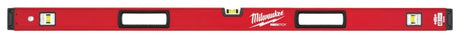 Milwaukee REDSTICK Series MLBXM48 Magnetic Box Level, 48 in L, 3-Vial, 1-Hang Hole, Magnetic, Aluminum, Red