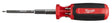 Milwaukee 48-22-2134 Multi-Bit Screwdriver, 1/4 in Drive, Hex Drive, 9.06 in OAL, Plastic Handle, Ergonomic Handle