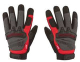 Milwaukee 48-22-8732 Multi-Purpose Work Gloves, Unisex, L, 7.53 to 7.73 in L, Hook-and-Loop Cuff, Leather, Black/Red