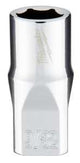 Milwaukee 45-34-9004 Socket, 9/32 in Socket, Standard Socket, 4.921 in OAL, 1/4 in Drive, 6 -Point, Chrome