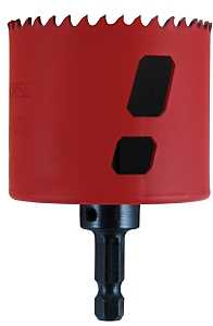 Morse MHSA32C Hole Saw, 2 in Dia, 1-15/16 in D Cutting, 3/8 in Arbor, 4/6 TPI, HSS Cutting Edge