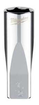 Milwaukee 45-34-9020 Socket, 1/2 in Socket, Deep Socket, 2.559 in OAL, 1/4 in Drive, 6 -Point, Chrome Vanadium Steel
