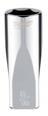 Milwaukee 45-34-9021 Socket, 9/16 in Socket, Deep Socket, 2.559 in OAL, 1/4 in Drive, 6 -Point, Chrome Vanadium Steel