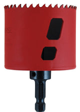 Morse MHSA34C Hole Saw, 2-1/8 in Dia, 1-15/16 in D Cutting, 3/8 in Arbor, 4/6 TPI, HSS Cutting Edge