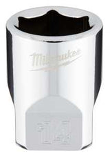 Milwaukee 45-34-9040 Socket, 14 mm Socket, Standard Socket, 4.921 in OAL, 1/4 in Drive, 6 -Point, Chrome Vanadium Steel