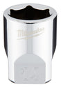 Milwaukee 45-34-9040 Socket, 14 mm Socket, Standard Socket, 4.921 in OAL, 1/4 in Drive, 6 -Point, Chrome Vanadium Steel