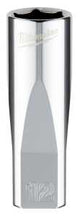 Milwaukee 45-34-9050 Socket, 12 mm Socket, Deep Socket, 2.559 in OAL, 1/4 in Drive, 6 -Point, Chrome Vanadium Steel