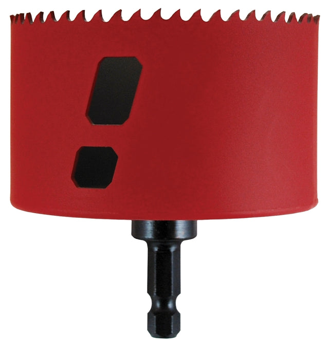 Morse MHSA64C Hole Saw, 4 in Dia, 1-15/16 in D Cutting, 3/8 in Arbor, 4/6 TPI, HSS Cutting Edge