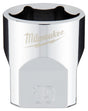 Milwaukee 45-34-9089 Socket, 19 mm Socket, Standard Socket, 3.543 in OAL, 3/8 in Drive, 6 -Point, Chrome Vanadium Steel