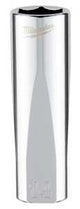 Milwaukee 45340014 Drive Socket, 14 mm Socket, 3/8 in Drive, 6-Point, Chrome