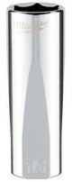 Milwaukee 45-34-9095 Socket, 16 mm Socket, Deep Socket, 3.543 in OAL, 3/8 in Drive, 6 -Point, Chrome Vanadium Steel