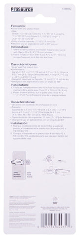 ProSource LR-134-BC-PS Safety Hasp, 4-1/2 in L, Steel, Zinc, 7/16 in Dia Shackle, Fixed Staple