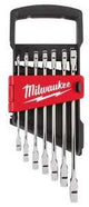 Milwaukee 48-22-9506 Wrench Set, 7-Piece, Alloy Steel, Chrome