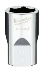Milwaukee 45-34-9103 Socket, 11/16 in Socket, Standard Socket, 0.95 in OAL, 1/2 in Drive, 6 -Point, Chrome