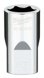 Milwaukee 45-34-9116 Socket, 15 mm Socket, Standard Socket, 1/2 in Drive, 6 -Point, Chrome Vanadium Steel, Chrome