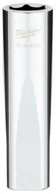 Milwaukee 45-34-9139 Socket, 15 mm Socket, Deep Socket, 0.85 in OAL, 1/2 in Drive, 6 -Point, Chrome Vanadium Steel