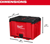 Milwaukee PACKOUT 48-22-8445 Tool Cabinet, 50 lb, 20 in OAW, 15 in OAH, 15 in OAD, Polymer, Black/Red