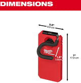 Milwaukee PACKOUT 48-22-8333 S-Hook, 25 lb Load, 4 in L, 3-1/2 in W, 7 in H, Metal/Polymer, Black/Red