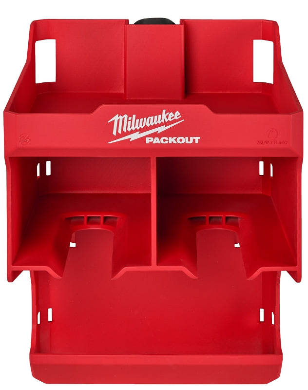 Milwaukee PACKOUT 48-22-8343 Tool Station, 25 lb Load, 10 in L, 9-1/2 in W, 14 in H, Polymer, Red