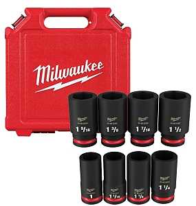 Milwaukee 49-66-7018 SHOCKWAVE Impact Duty Series Socket Set, Steel, Specifications: 3/4 in Drive