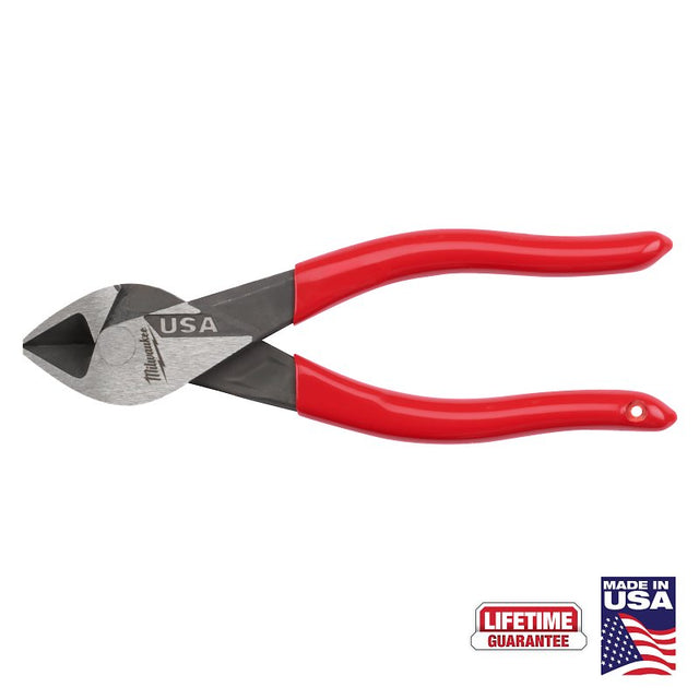 Milwaukee MT506 Cutting Plier, 6.09 in OAL, 3/4 in Jaw Opening, Red Handle, Dipped Grip Handle