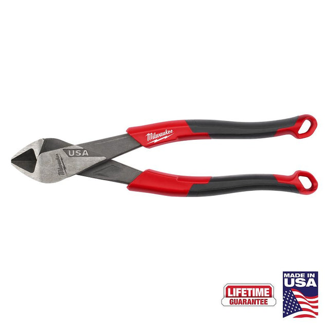 Milwaukee MT558 Cutting Plier, 8 in OAL, 0.97 in Cutting Capacity, Black/Red Handle, Comfort Grip Handle, 0.7 in W Jaw