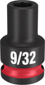Milwaukee SHOCKWAVE Impact Duty 49-66-6101 Shallow Impact Socket, 9/32 in Socket, 3/8 in Drive, Square Drive, 6-Point