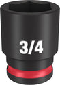 Milwaukee SHOCKWAVE Impact Duty 49-66-6110 Shallow Impact Socket, 3/4 in Socket, 3/8 in Drive, Square Drive, 6-Point