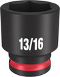 Milwaukee SHOCKWAVE Impact Duty 49-66-6111 Shallow Impact Socket, 13/16 in Socket, 3/8 in Drive, Square Drive, 6-Point