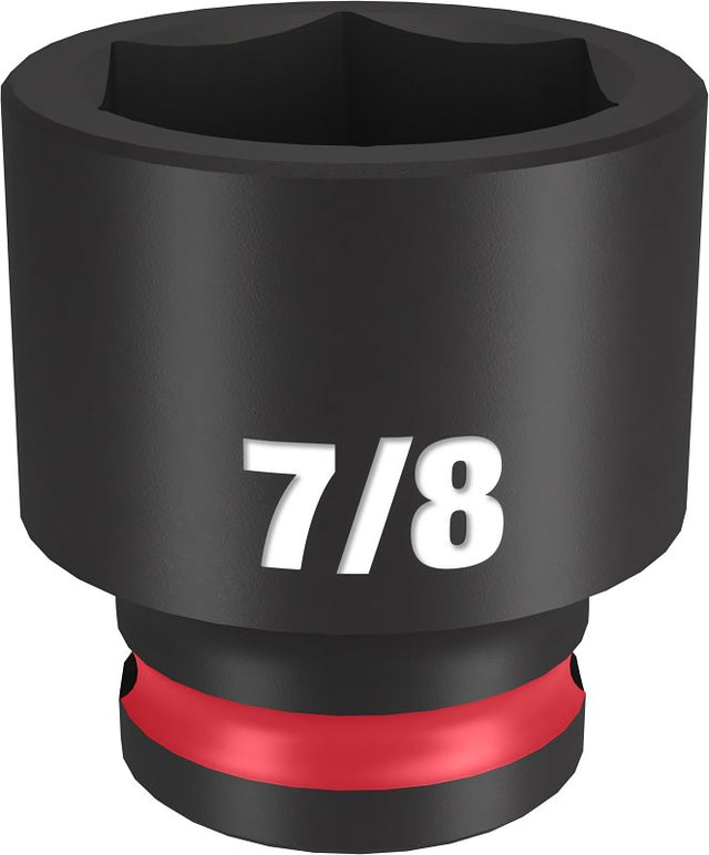 Milwaukee SHOCKWAVE Impact Duty 49-66-6112 Shallow Impact Socket, 7/8 in Socket, 3/8 in Drive, Square Drive, 6-Point