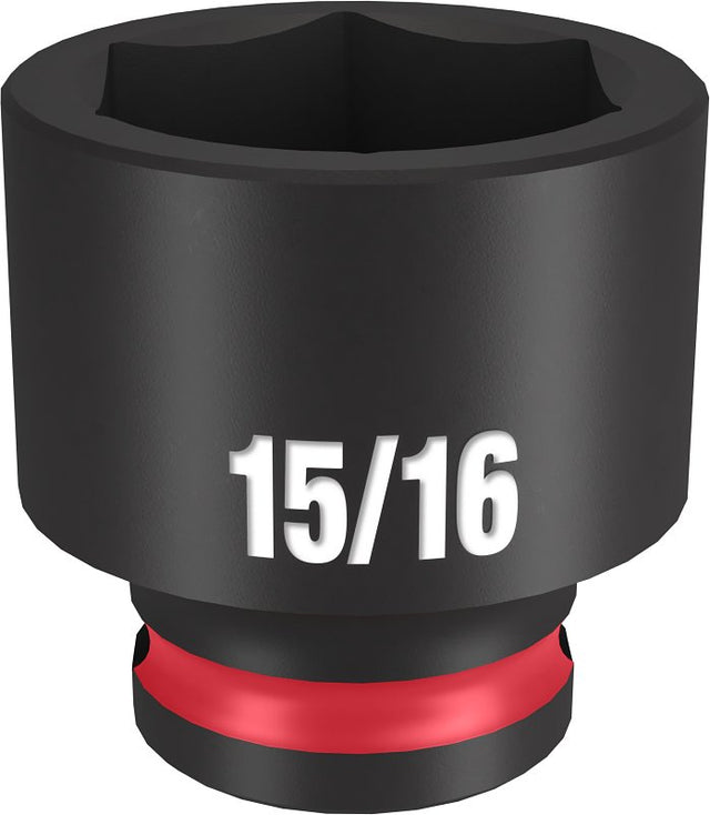 Milwaukee SHOCKWAVE Impact Duty 49-66-6113 Shallow Impact Socket, 15/16 in Socket, 3/8 in Drive, Square Drive, 6-Point