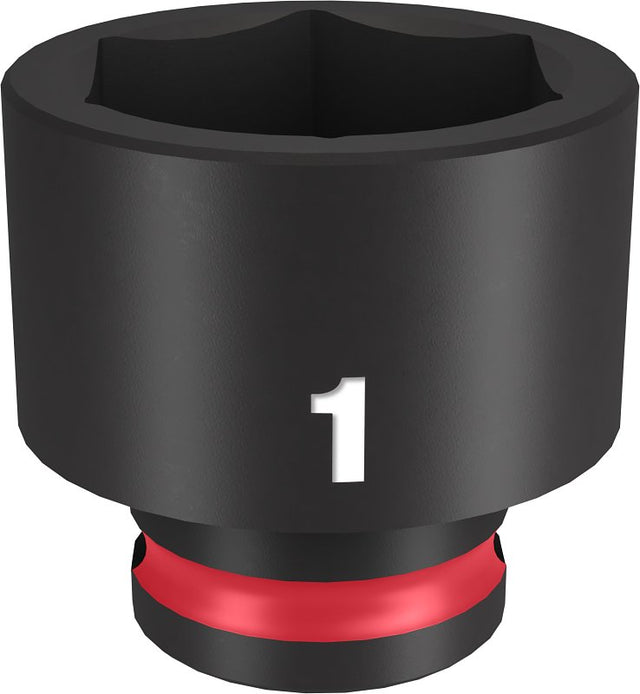 Milwaukee SHOCKWAVE Impact Duty 49-66-6114 Shallow Impact Socket, 1 in Socket, 3/8 in Drive, Square Drive, 6-Point