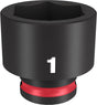 Milwaukee SHOCKWAVE Impact Duty 49-66-6114 Shallow Impact Socket, 1 in Socket, 3/8 in Drive, Square Drive, 6-Point