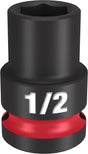 Milwaukee SHOCKWAVE Impact Duty 49-66-6202 Shallow Impact Socket, 1/2 in Socket, 1/2 in Drive, Square Drive, 6-Point
