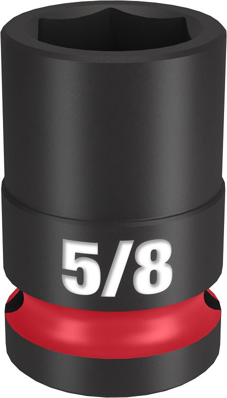 Milwaukee SHOCKWAVE Impact Duty 49-66-6204 Shallow Impact Socket, 5/8 in Socket, 1/2 in Drive, Square Drive, 6-Point