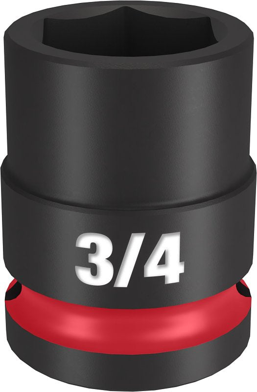 Milwaukee SHOCKWAVE Impact Duty 49-66-6206 Shallow Impact Socket, 3/4 in Socket, 1/2 in Drive, Square Drive, 6-Point