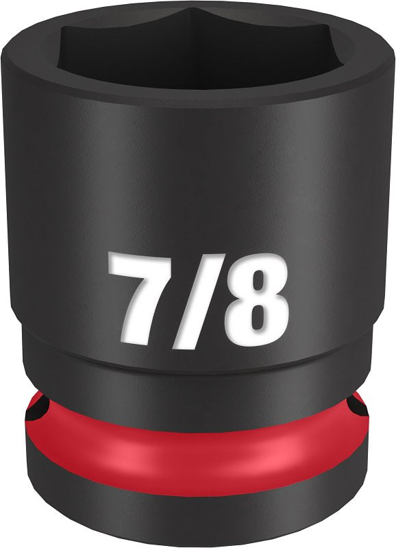 Milwaukee SHOCKWAVE Impact Duty 49-66-6208 Shallow Impact Socket, 7/8 in Socket, 1/2 in Drive, Square Drive, 6-Point