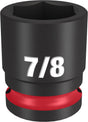 Milwaukee SHOCKWAVE Impact Duty 49-66-6208 Shallow Impact Socket, 7/8 in Socket, 1/2 in Drive, Square Drive, 6-Point