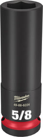 Milwaukee SHOCKWAVE Impact Duty 49-66-6224 Deep Impact Socket, 5/8 in Socket, 1/2 in Drive, Square Drive, 6-Point