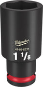 Milwaukee SHOCKWAVE Impact Duty 49-66-6232 Deep Impact Socket, 1-1/8 in Socket, 1/2 in Drive, Square Drive, 6-Point