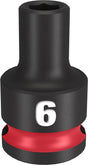 Milwaukee SHOCKWAVE Impact Duty 49-66-6130 Shallow Impact Socket, 6 mm Socket, 3/8 in Drive, Square Drive, 6-Point