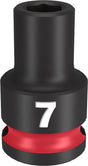 Milwaukee SHOCKWAVE Impact Duty 49-66-6131 Shallow Impact Socket, 7 mm Socket, 3/8 in Drive, Square Drive, 6-Point