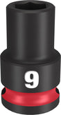Milwaukee SHOCKWAVE Impact Duty 49-66-6133 Shallow Impact Socket, 9 mm Socket, 3/8 in Drive, Square Drive, 6-Point