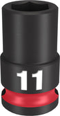 Milwaukee SHOCKWAVE Impact Duty 49-66-6135 Shallow Impact Socket, 11 mm Socket, 3/8 in Drive, Square Drive, 6-Point