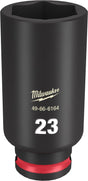 Milwaukee SHOCKWAVE Impact Duty 49-66-6164 Deep Impact Socket, 23 mm Socket, 3/8 in Drive, Square Drive, 6-Point